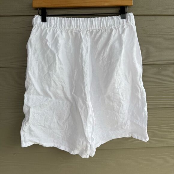 Eileen Fisher white 100% organic linen shorts - Picture 6 of 7